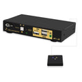 USB-C KVM, 4K@60Hz 2 in 1 Out Type-C KVM Switch with Audio, USB 2.0 Hub and Cables, Computers Monitor Keyboard Video Mouse Peripheral Switcher