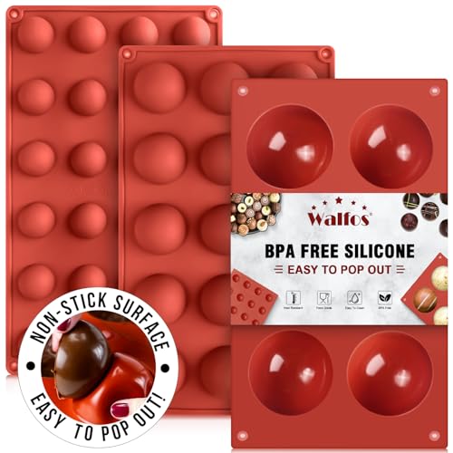 Silicone Mold for Baking, Half Sphere Chocolate Cake Jelly Mold (2 Packs) L40364