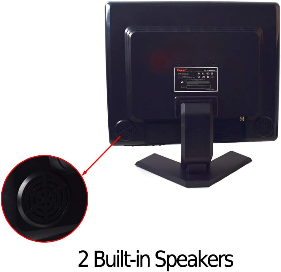Cocar 15 inch CCTV Security Monitor with BNC VGA HDMI USB D558550