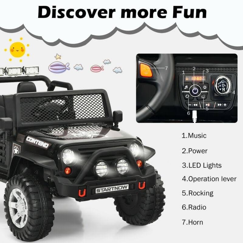 Costway 12V Kids Remote Control Electric Ride on Truck Car - Pink B556