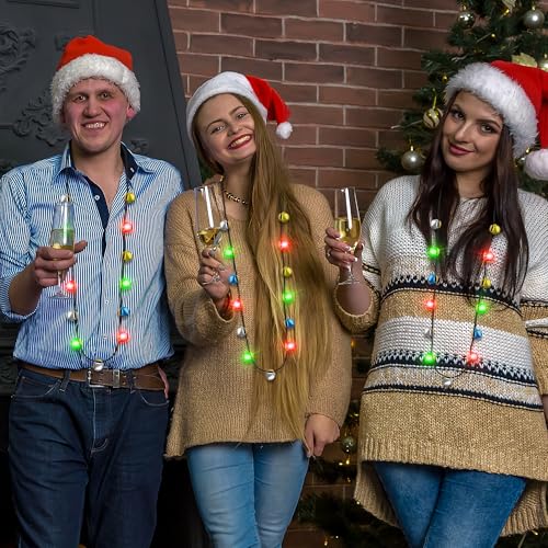 Jingle Bells Christmas Light Necklace 3Pcs A4126