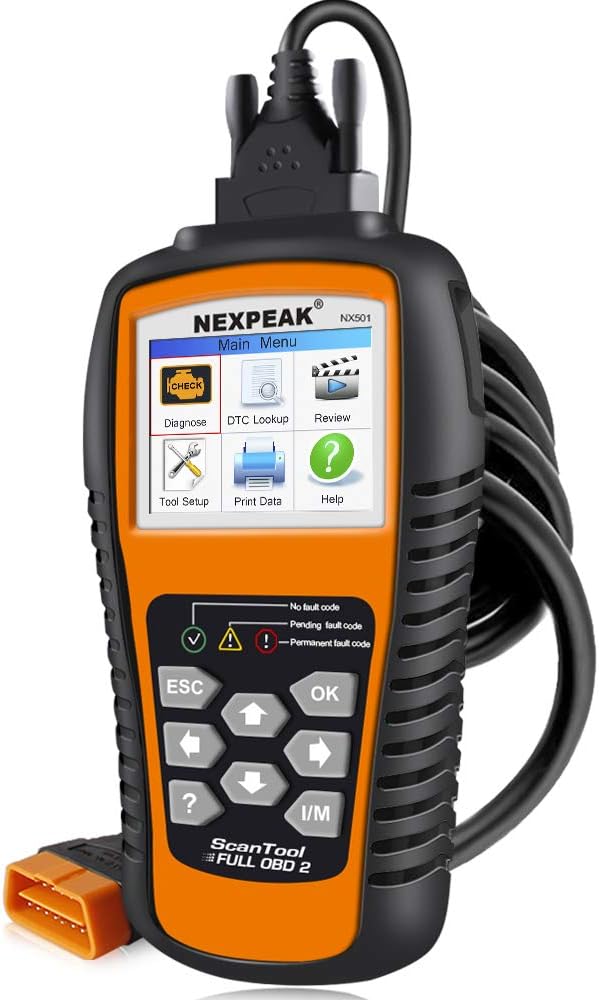NEXPEAK OBD2 Scanner, NX501 Enhanced OBD II Auto Code Reader, Car Diagnostic Scan Tool Vehicle Check Engine Light Analyzer for All OBDII Vehicles After 1996 Pack of 2