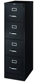 Staples 4-Drawer Vertical File Cabinet, Black