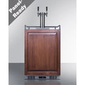 Built-in undercounter dual tap beer kegerator in complete stainless steel with panel-ready door