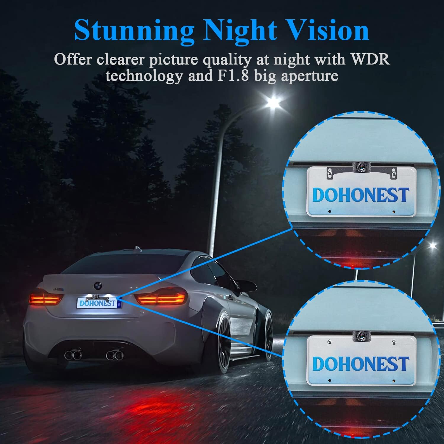 DoHonest S4 Wireless Backup Camera with 5" Monitor for Truck Pickup Minivan M2326