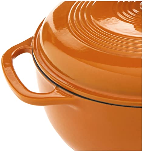 Lodge 6 Quart Enameled Cast Iron Dutch Oven with Lid, Indigo A835868
