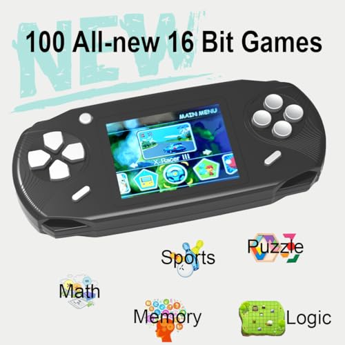 16 Bit Handheld Retro Video Game Player with 3.0'' Screen, Yellow K879