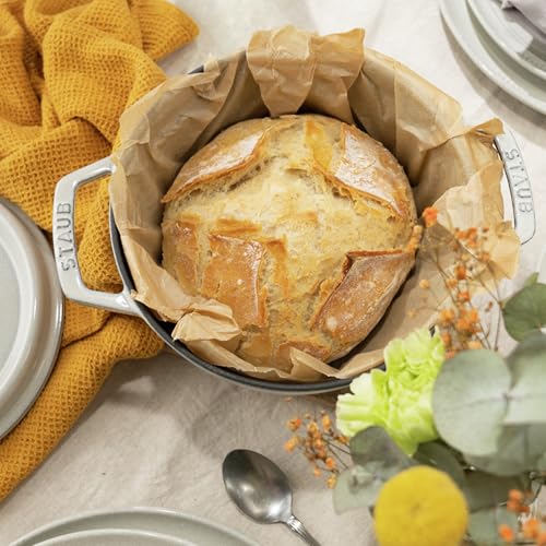STAUB Cast Iron Dutch Oven 5.5-qt Round Cocotte, Black Matte P4487