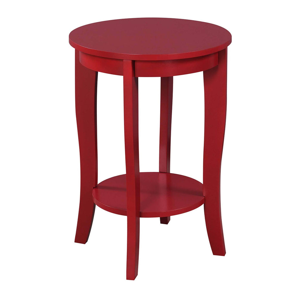 American Heritage Cranberry Red Round End Table H69228
