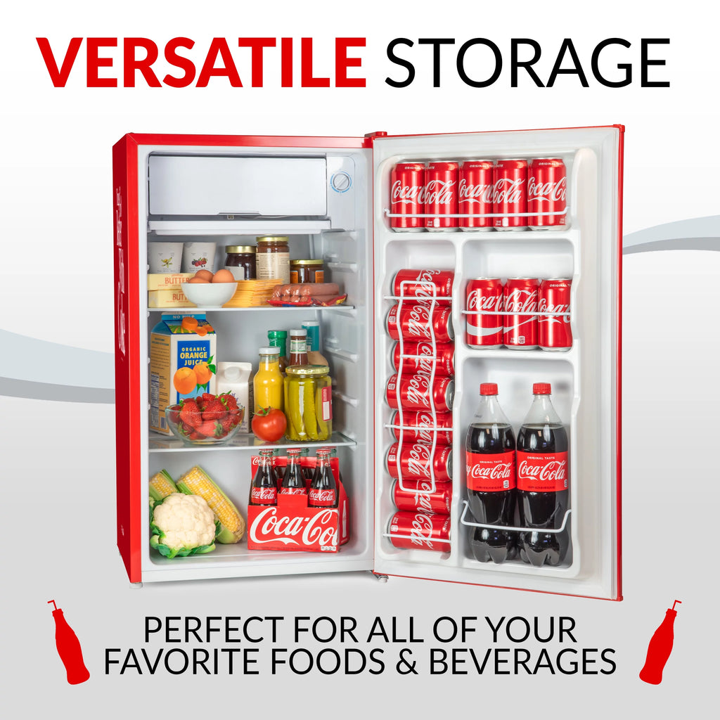 Coca-Cola CRF32CK 3.2 Cu. Ft. Refrigerator with Freezer, Red N5173