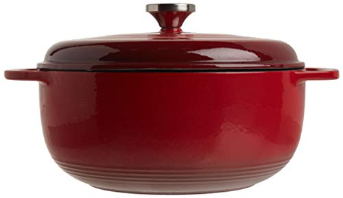 Lodge 6 Quart Enameled Cast Iron Dutch Oven with Lid, Indigo A835868