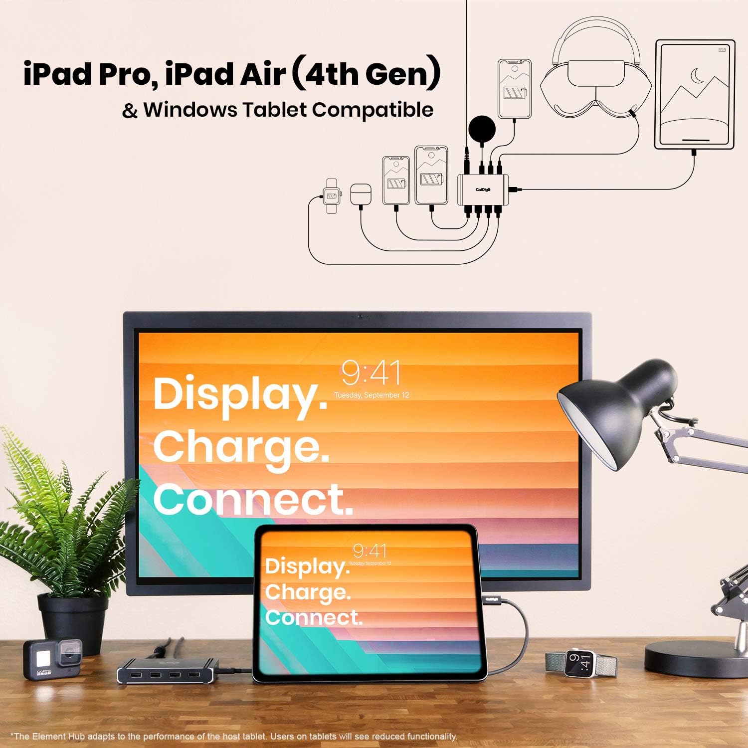CalDigit Thunderbolt 4 Element Hub - 4X Thunderbolt 4/USB4, 4X USB 3.2 Gen2, 60W Charging N41354