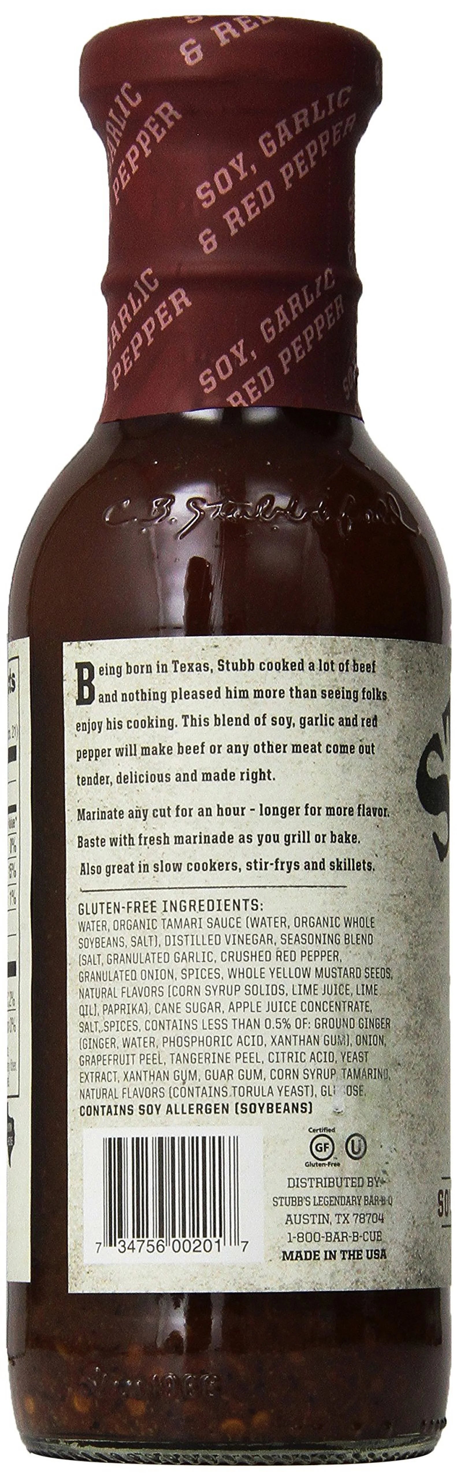 Stubb's Beef Marinade, 12 oz Bottles (Pack of 6) Z84032