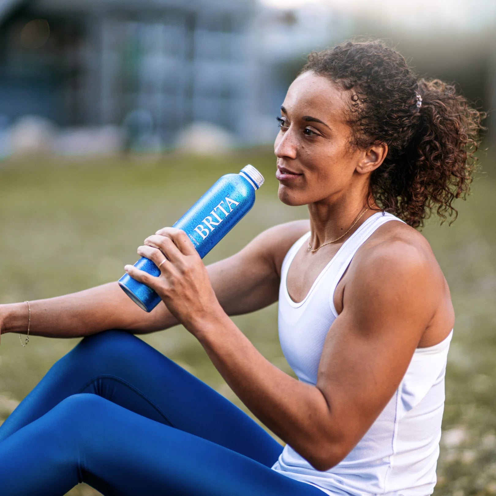 Brita Premium Purified Bottled Water, 25 fl oz (12 Pack), BPA Free Refillable Aluminum Bottles H5288