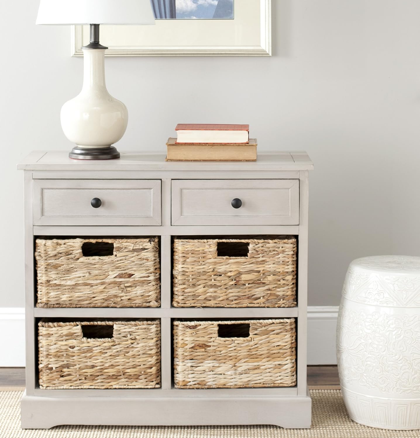 Safavieh American Homes Herman Brown Wicker Basket Storage Unit G834