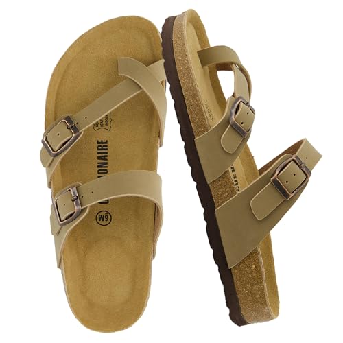 CUSHIONAIRE Women's Luna Cork Footbed Sandal I795
