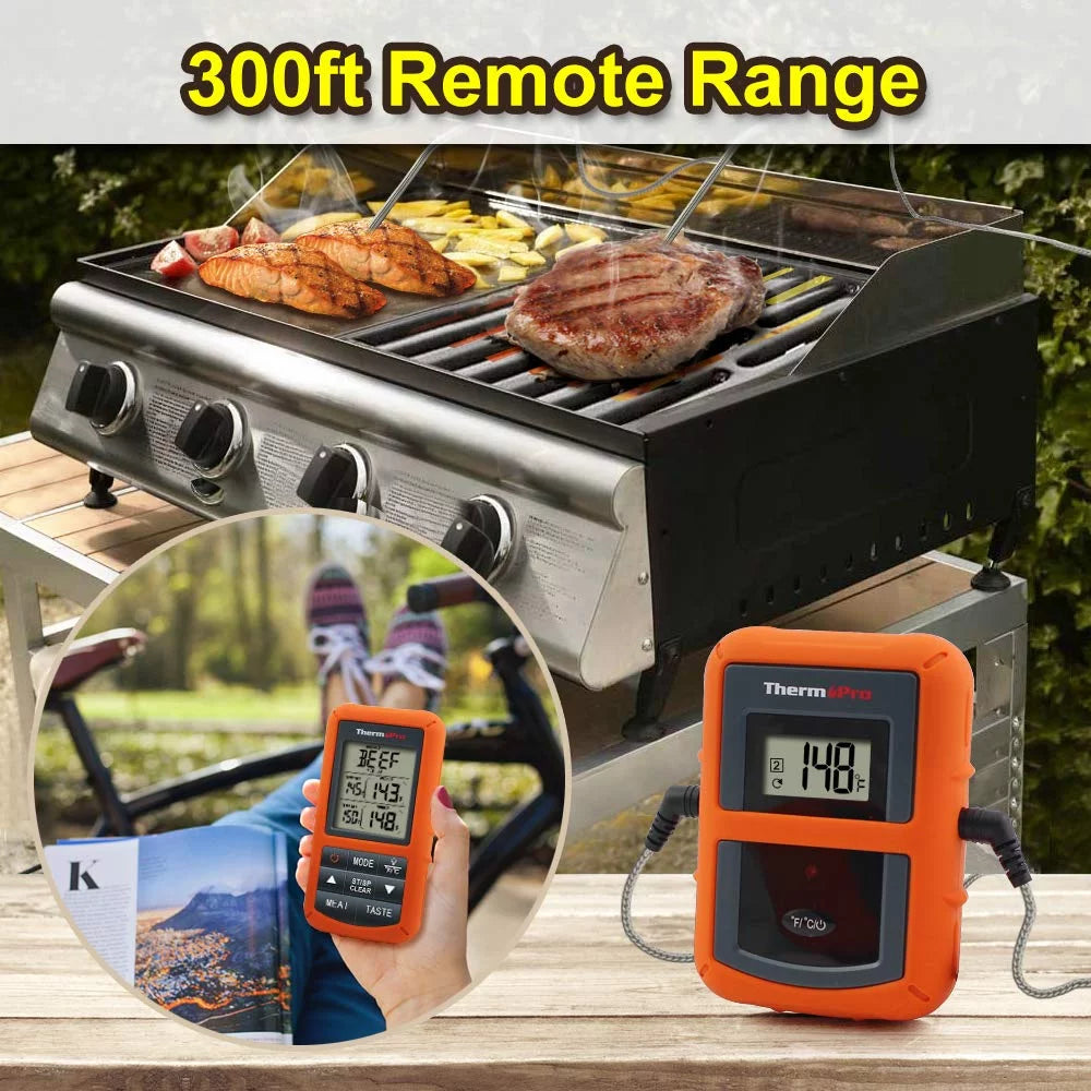 ThermoPro TP20 Wireless Meat Thermometer with Dual Probe for Grill BBQ W45666