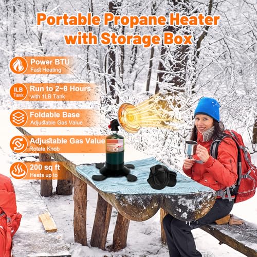 Portable Propane Heater for Camping Tent Outdoor Patio R4857