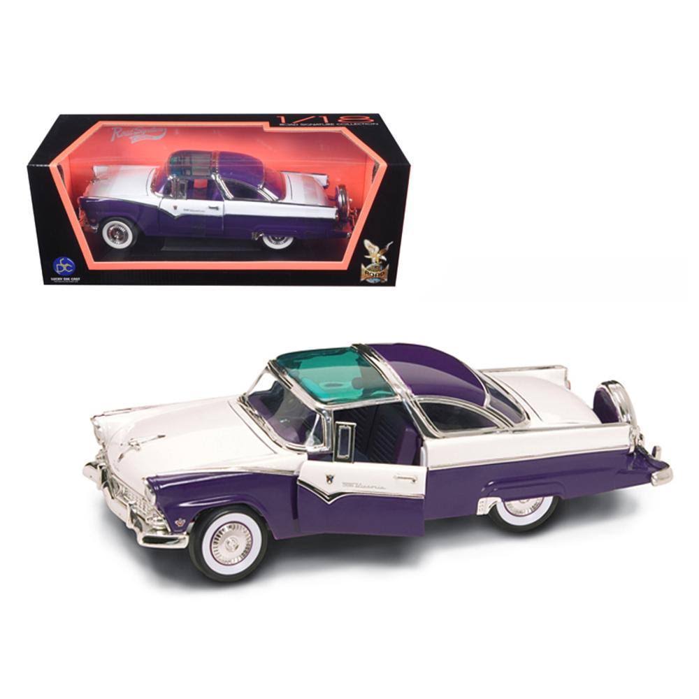 1955 Ford Fairlane Crown Victoria Green 1/18 Diecast Model Car by Road Signature S8025