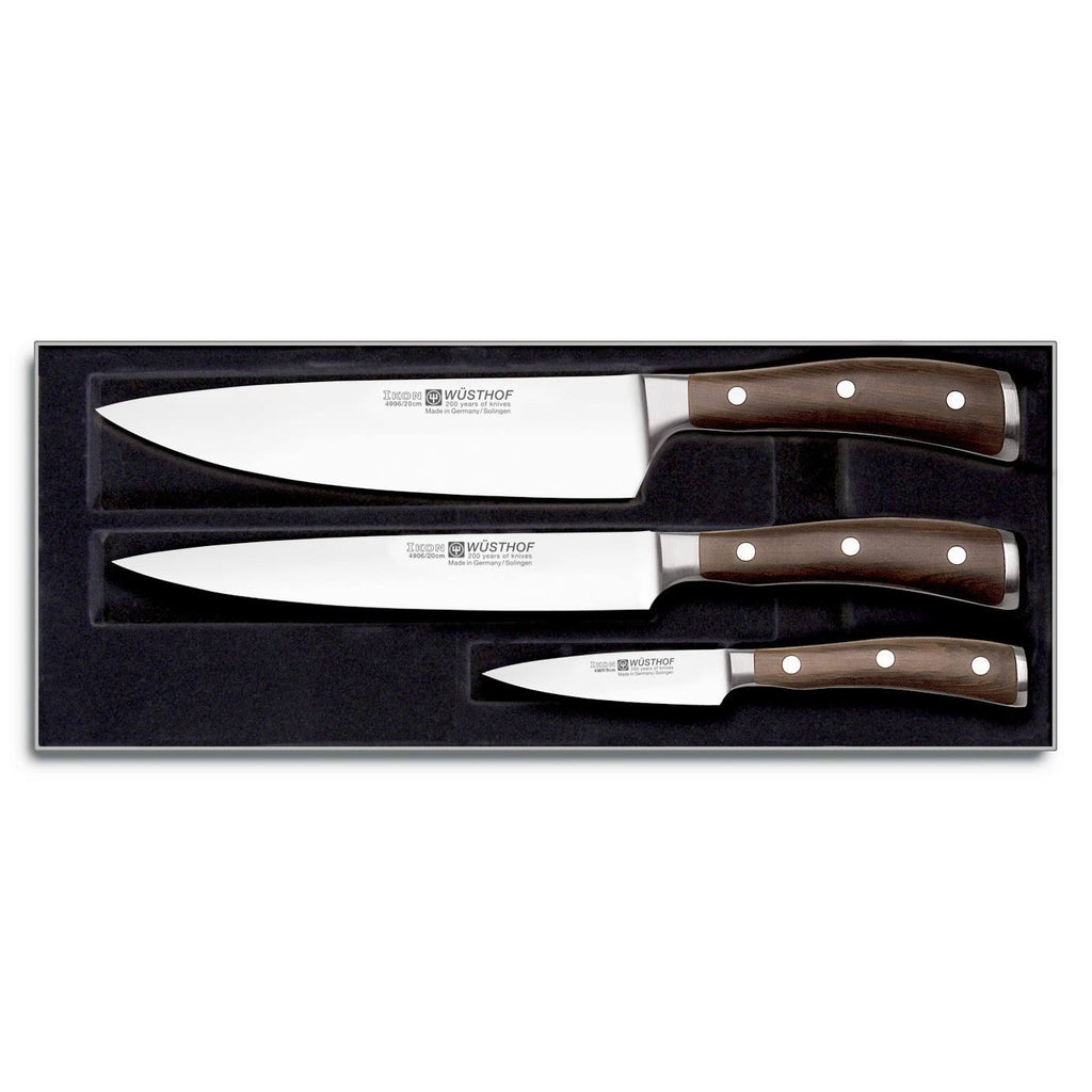 Wusthof Ikon Set 3 Knives African Black