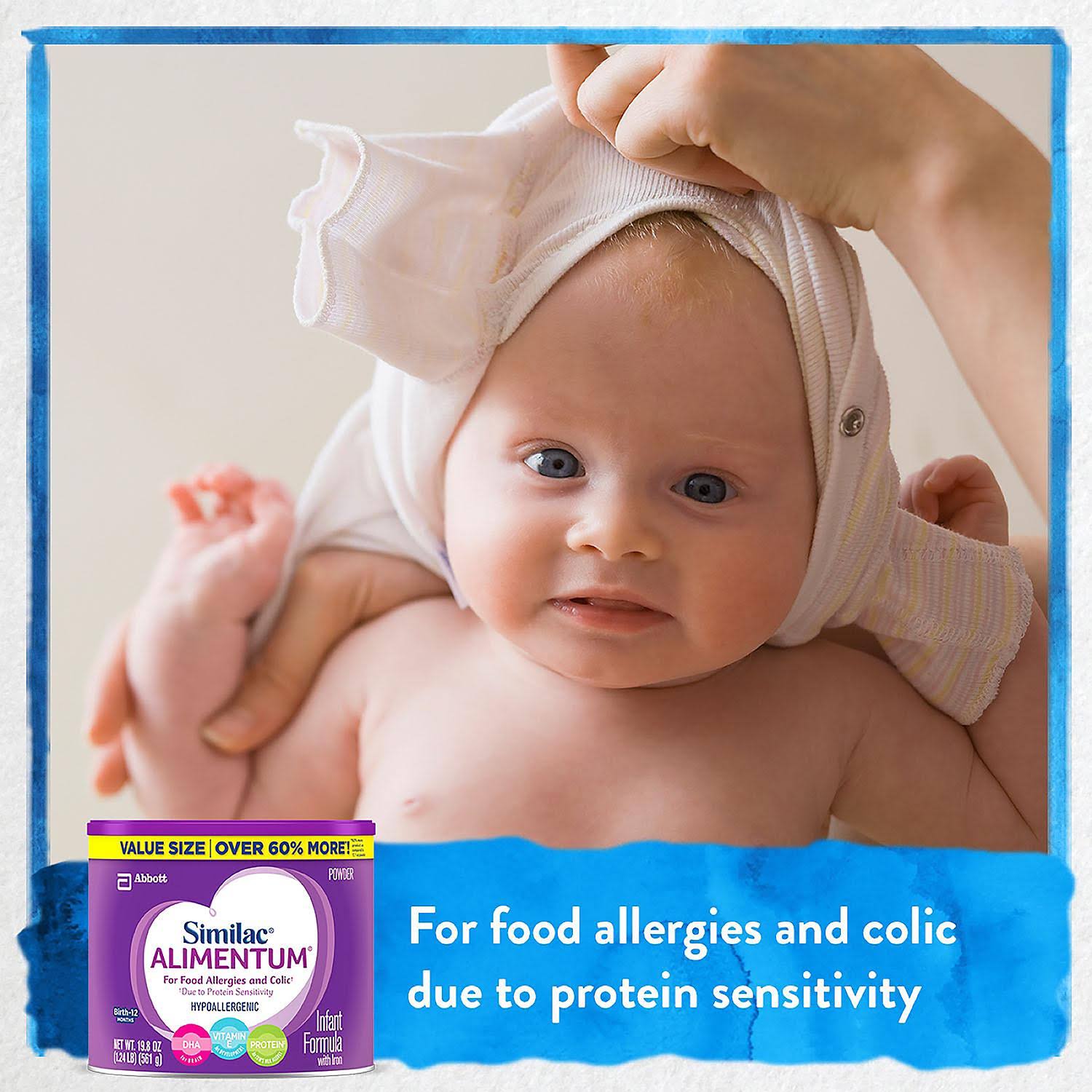 Similac Alimentum Hypoallergenic Baby Formula Powder, 4 Pack K929877