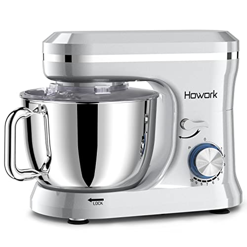 HOWORK Electric Stand Mixer 6.5QT Stainless Steel Bowl, Blue P383969