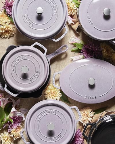 STAUB Cast Iron Dutch Oven 5.5-qt Round Cocotte, Black Matte P4487