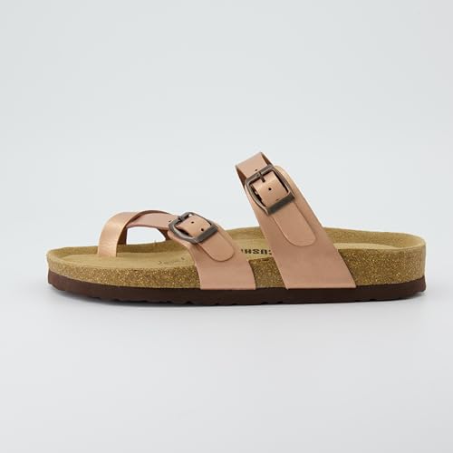 CUSHIONAIRE Women's Luna Cork Footbed Sandal I795