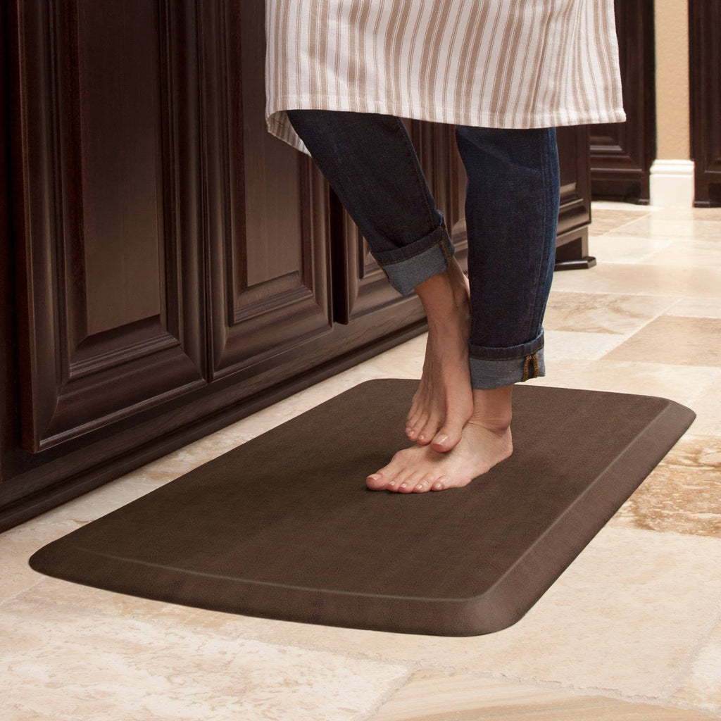 GelPro Elite Vintage Leather Anti Fatigue Kitchen Mat, Rustic Brown N322