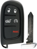 KeylessOption Keyless Entry Remote Start Smart Car Key Fob Alarm for Jeep Cherokee, GQ4-54T Pack of 2