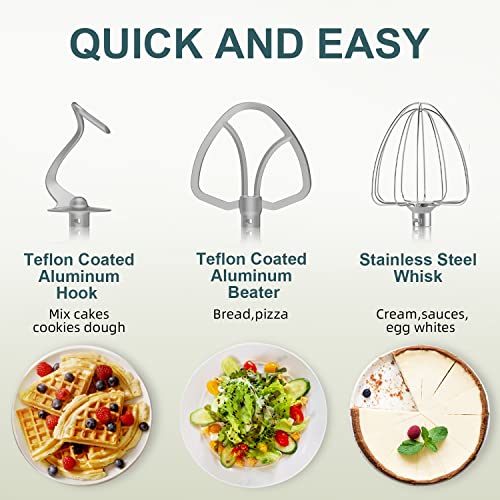 HOWORK Electric Stand Mixer 6.5QT Stainless Steel Bowl, Blue P383969