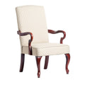 Copper Grove Casalis Cherry Finish Gooseneck Accent Chair Dayton Beige