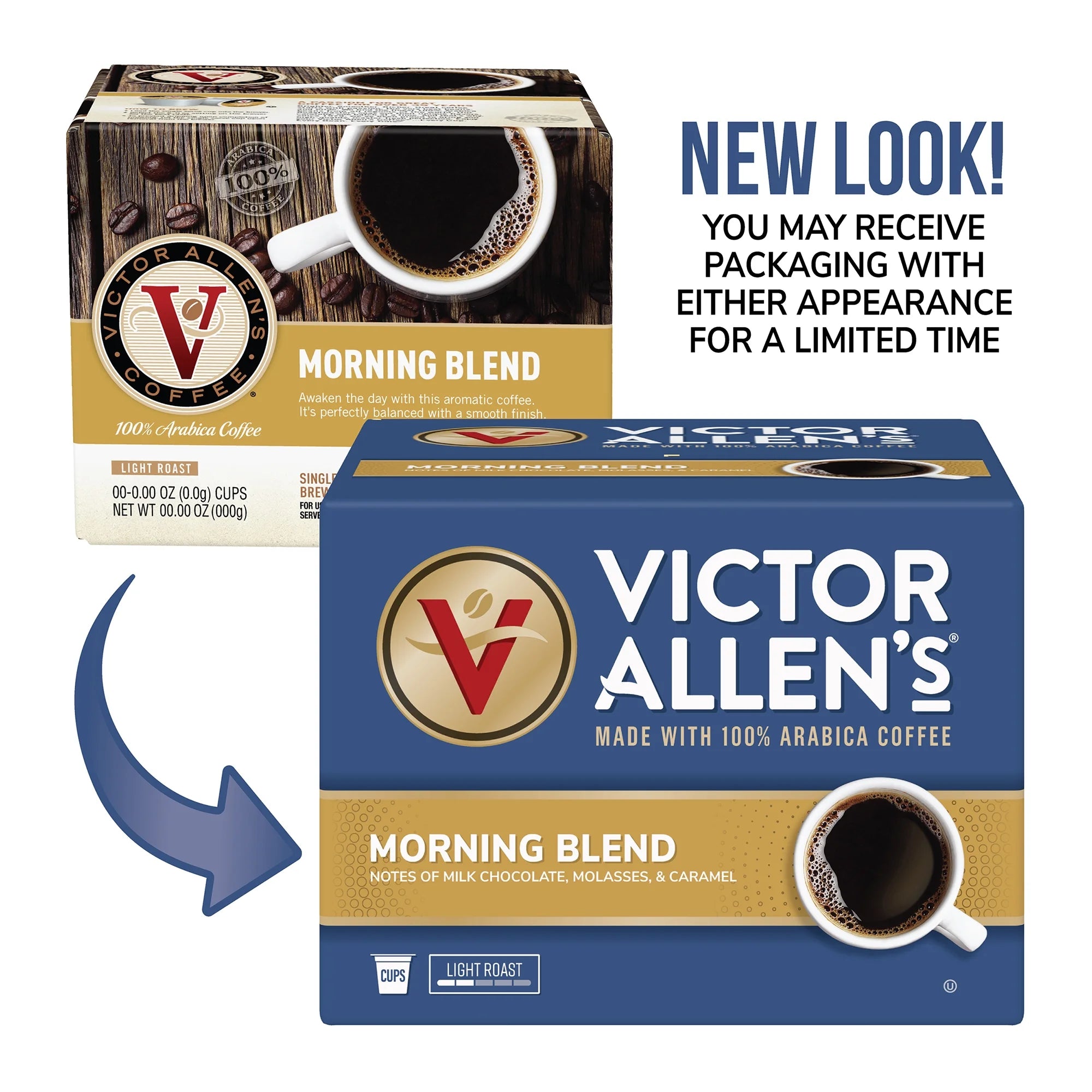 Victor Allen's Coffee Morning Blend Light Roast Single Serve Coffee Pods for Keurig K-Cup Z488647