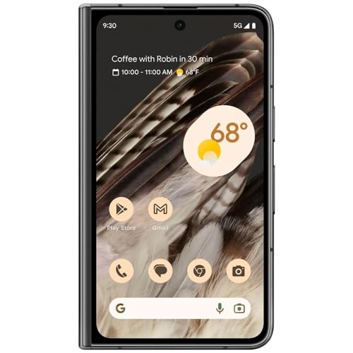 Google Pixel Fold Unlocked Android 5G Smartphone, 256 GB Obsidian (Renewed) K519965