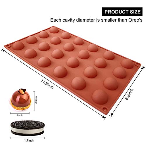 Silicone Mold for Baking, Half Sphere Chocolate Cake Jelly Mold (2 Packs) L40364