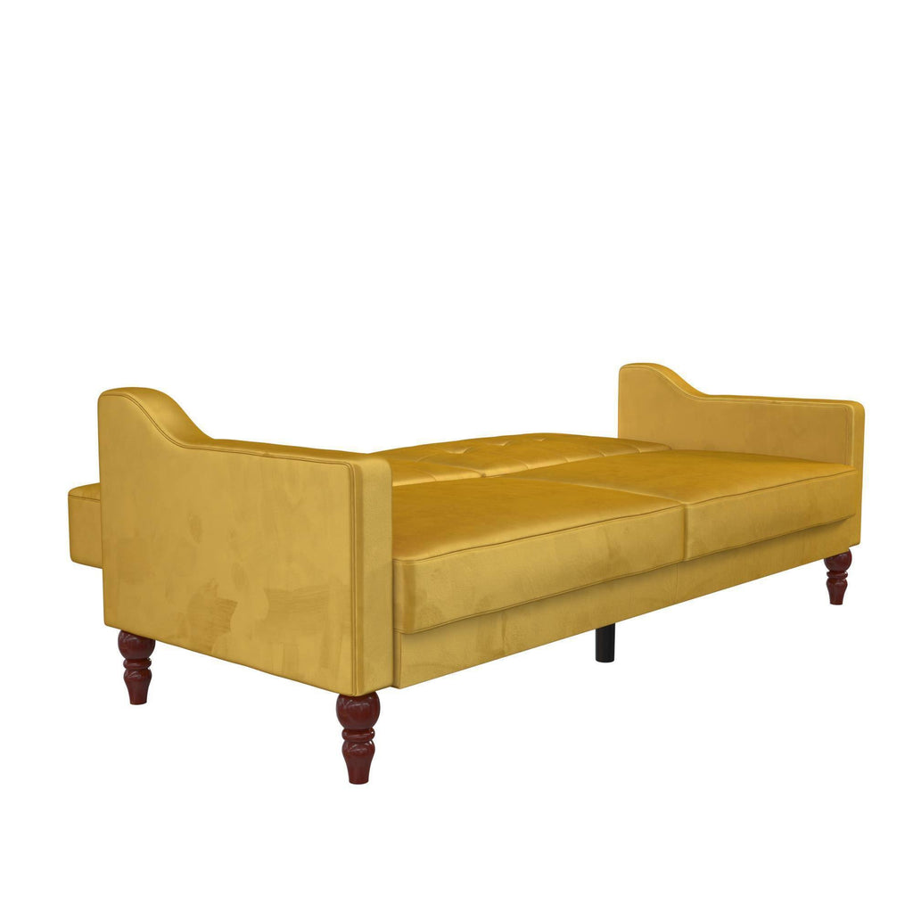 Novogratz Beatrice Coil Futon Convertible Sofa Bed Couch - Mustard E9732