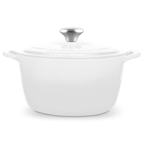 Signature Enameled Cast Iron Dutch Oven 5.5Q with Lid, Oyster Grey A277