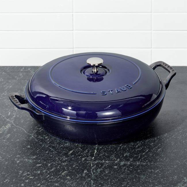 Staub Cast Iron 3.5-qt Braiser, Dark Blue O836