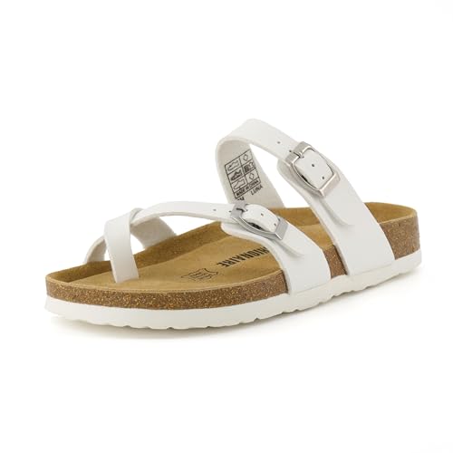 CUSHIONAIRE Women's Luna Cork Footbed Sandal I795