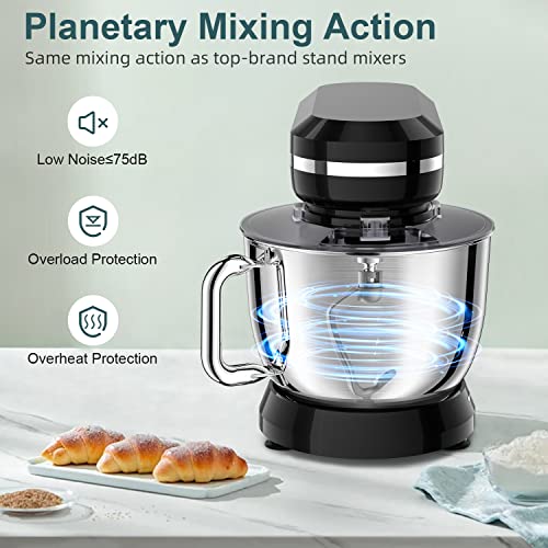 HOWORK Electric Stand Mixer 6.5QT Stainless Steel Bowl, Blue P383969