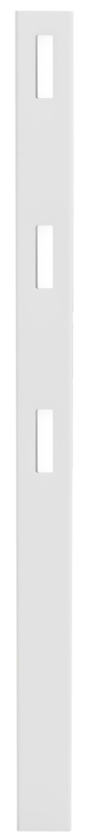 Gardenised Pack of 2 3-Rail Line Posts with Cap Outdoor Vinyl Fence V98801