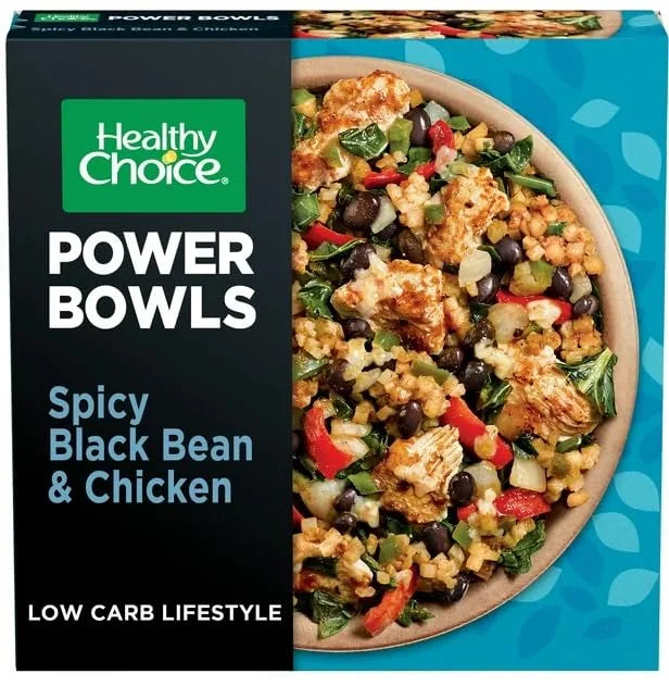 Healthy Choice Power Bowls Spicy Black Beans Chicken & Riced Cauliflower Frozen Meal, 9.25 oz, Pack of 6 H45541