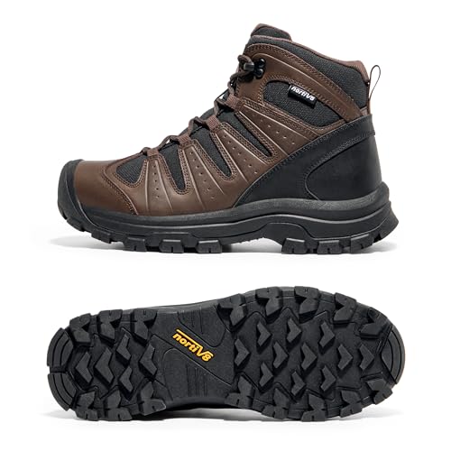 NORTIV 8 Men's Mid Hiking Boots Waterproof Outdoor Trekking Shoes C306805