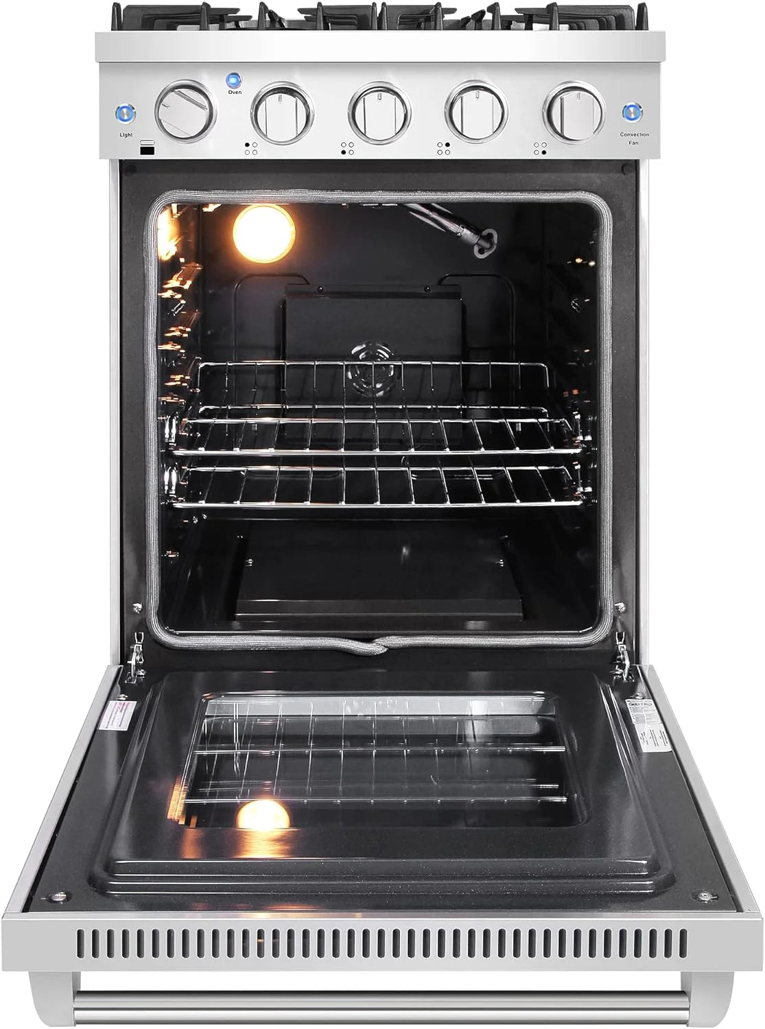 24 in. Freestanding Gas Range with Stainless Steel Oven N609
