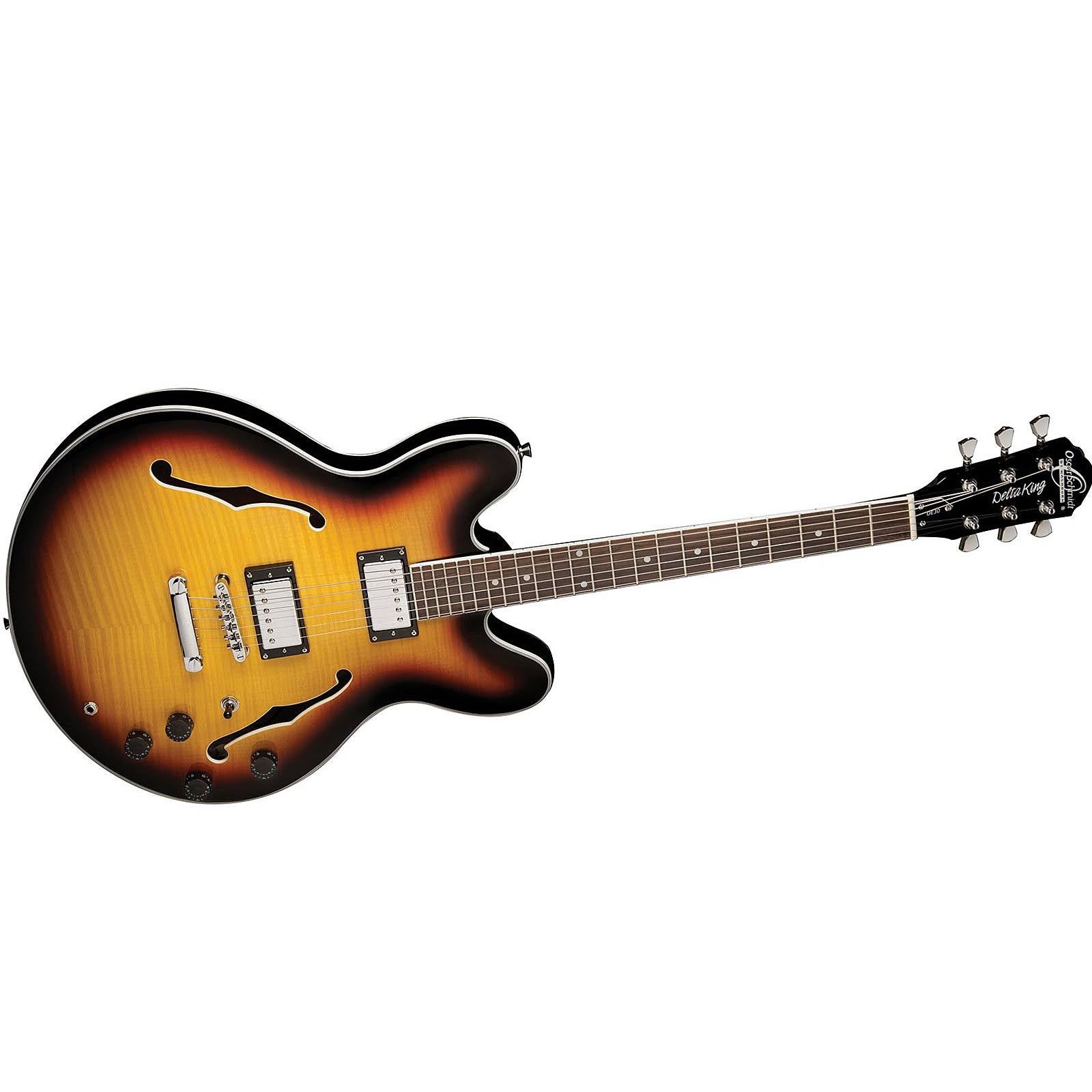 Oscar Schmidt OE30TS Semi Hollowbody Electric Guitar Sunburst V302