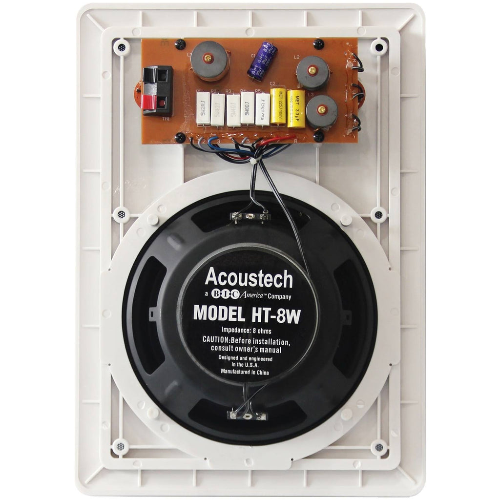 Bic America HT8W 3-Way Acoustech In-Wall Speakers A7247