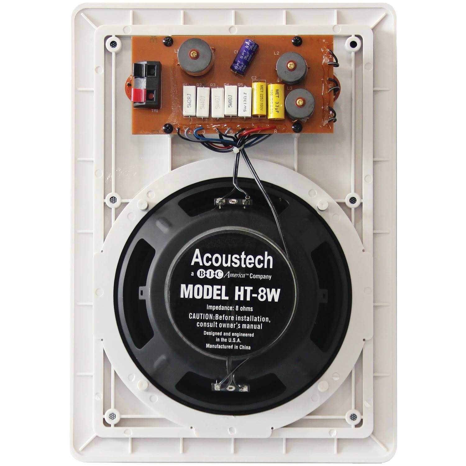 Bic America HT8W 3-Way Acoustech In-Wall Speakers A7247