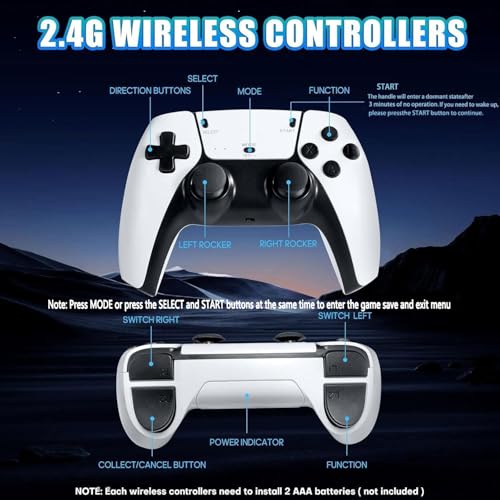 Retro Gaming Console with Dual Controllers, HDMI Output R4517
