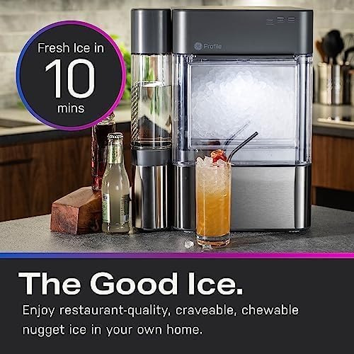 GE Profile Opal 2.0 XL Countertop Nugget Ice Maker with 1 Gallon Tank, Stainless Steel A2624