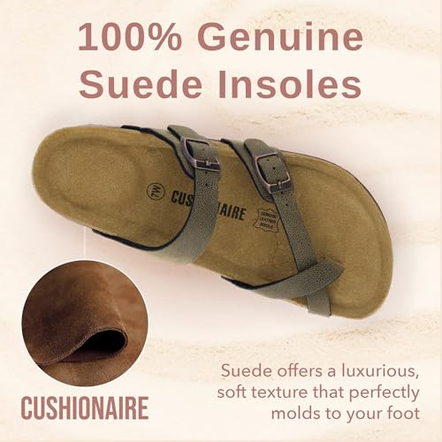 CUSHIONAIRE Women's Luna Cork Footbed Sandal I795